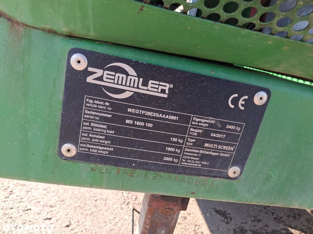 Inny Przesiewacz Bębnowy Zemmler MS 1600 Mobilny DMC 3500 KG Sortownik Silnik HATZ Do Ziemi Gruzu Zrębków MTH: 2488 - 4