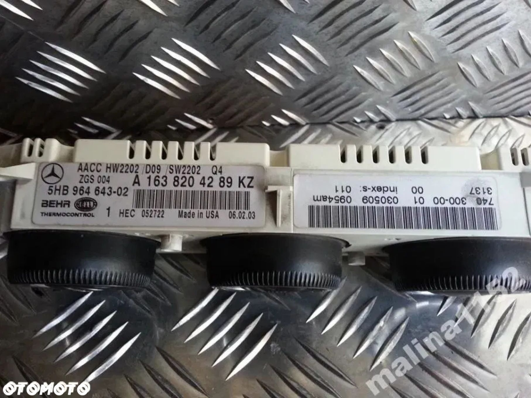 ML 163 Panel klimatyzacji Lift 1638204289 - 2