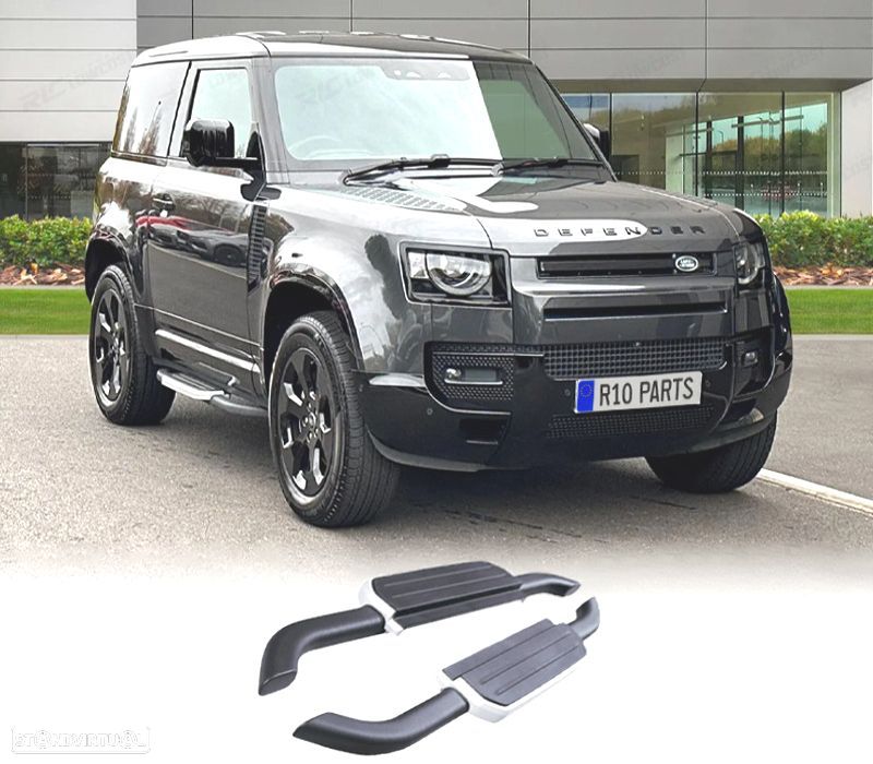 ESTRIBOS LATERAIS LAND ROVER DEFENDER 90 20- CINZENTO - 1