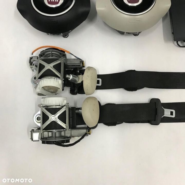 FIAT 500 DESKA ROZDZIELCZA KONSOLA KOKPIT PULPIT PODUSZKI AIRBAG AIR BAG PASY KIT SET - 10