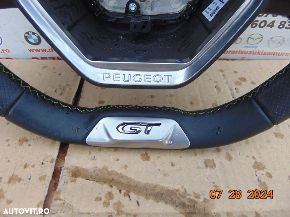Volan piele Peugeot 208 GT Line volan cu comenzi peugeot 2008 gtLine 208  cod 98255045zd - 3