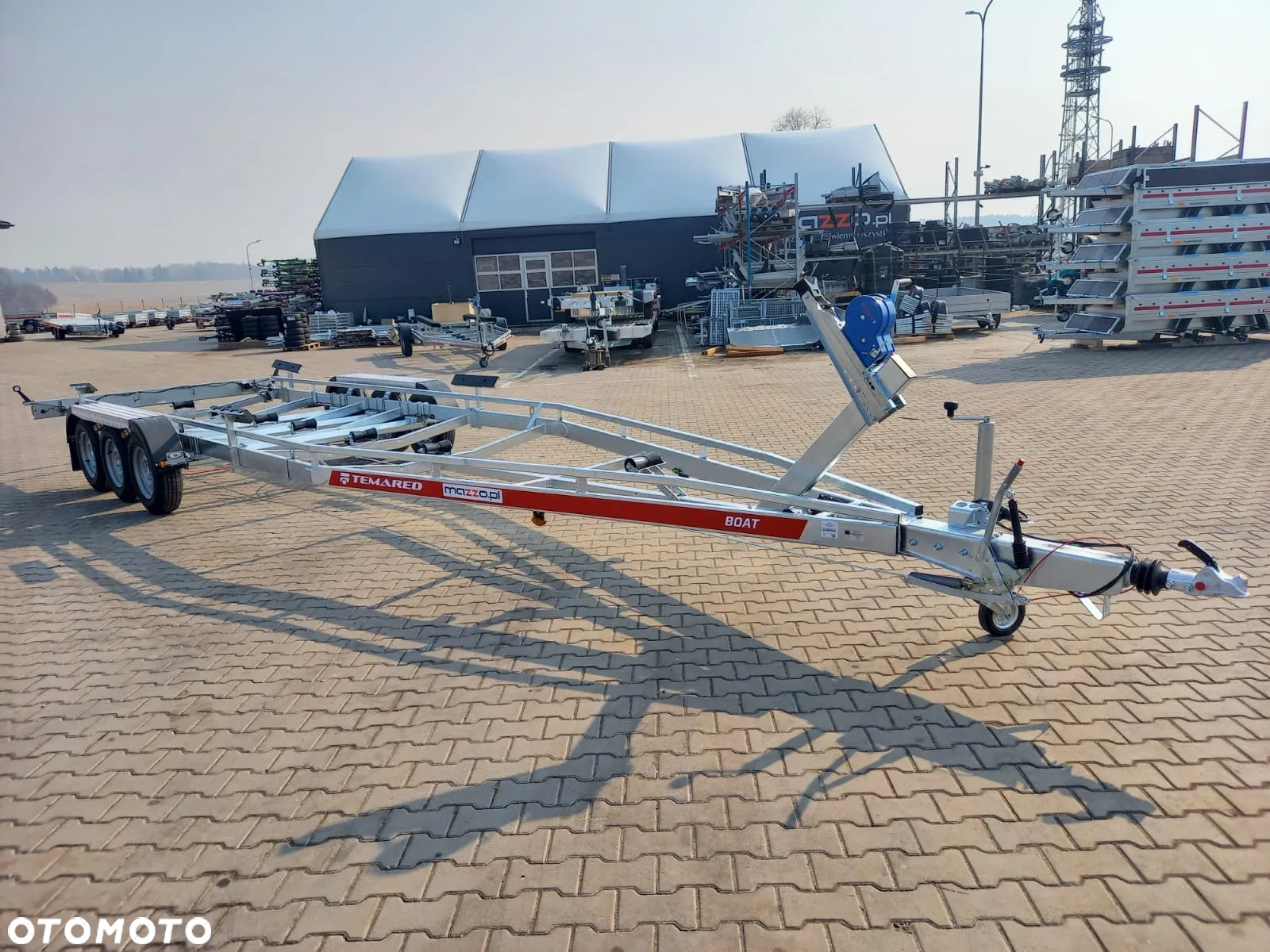 TEMARED DOSTAWA! Przyczepa podłodziowa B35 poszerzana wym. 915x253cm Idealna do transportu łodzi do 9,1m! Podpory płaskie, szeroka, MOCNA! DMC 3500 kg - 21
