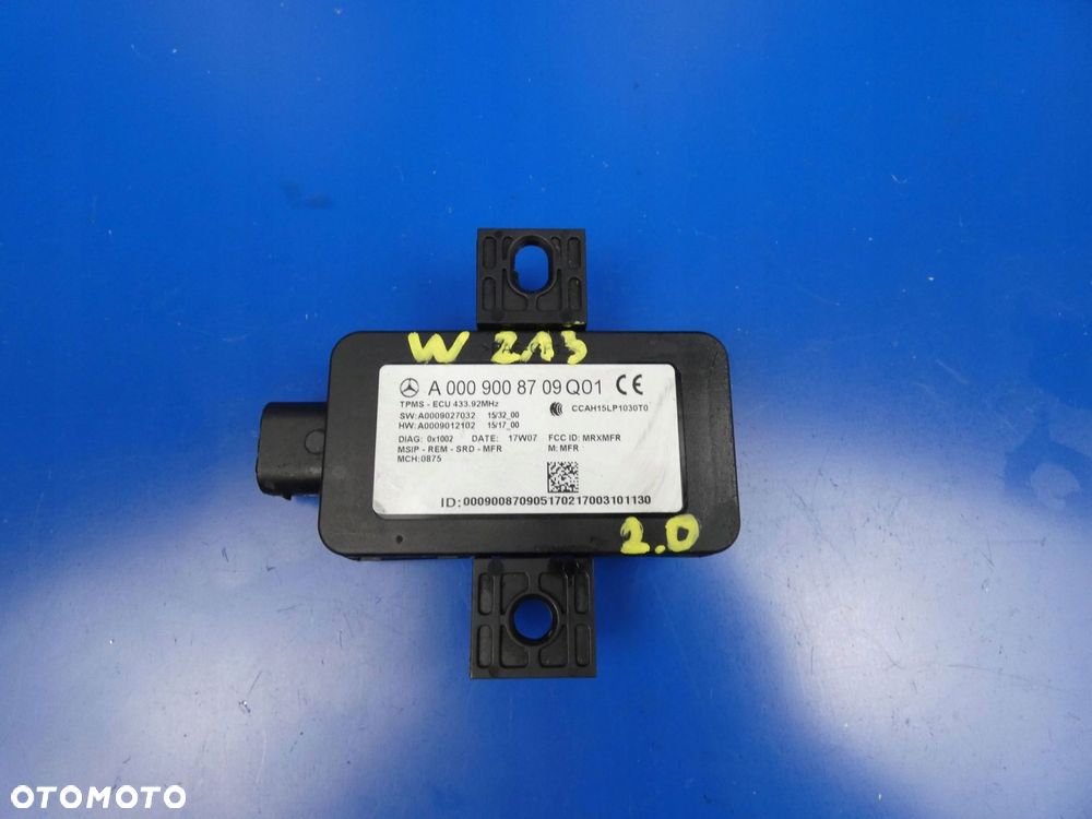 MERCEDES E KLASA W213 W205 W253 CZUJNIK CIŚNIENIA OPON TMPS - 1