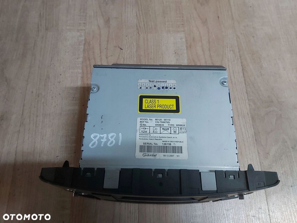 TOYOTA Avensis T25 LIFT Radio CD W58830 oryginał 86120-05110 - 4