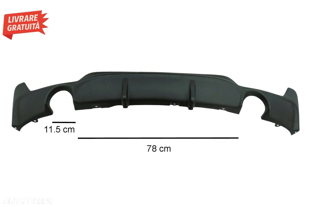 Difuzor Bara Spate Cu Evacuare Dubla BMW Seria 4 F32 F33 F36 M Performance Design - livrare gratuita - 7