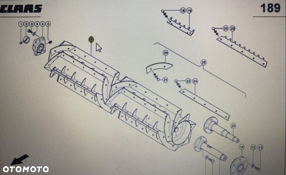 CLAAS 00 0777 625 1/Claas Lexion bęben doprowadzający/ Claas Lexion 580 780-770 600 - 1