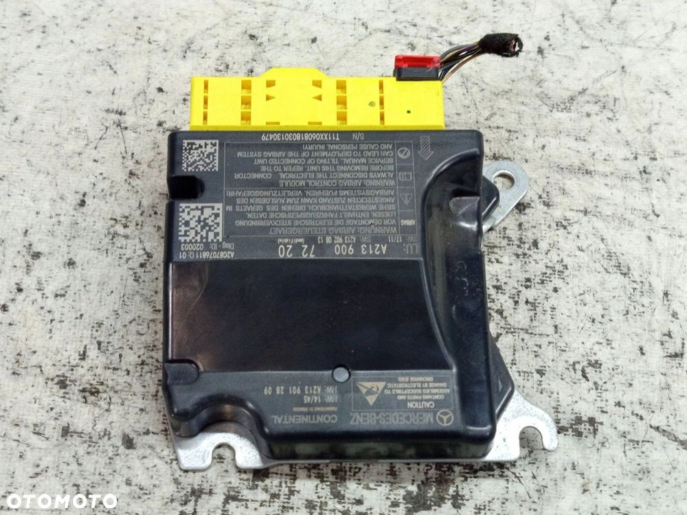 MERCEDES E W213 W238 MODUŁ STEROWNIK SENSOR AIRBAG A2139007220 - 2