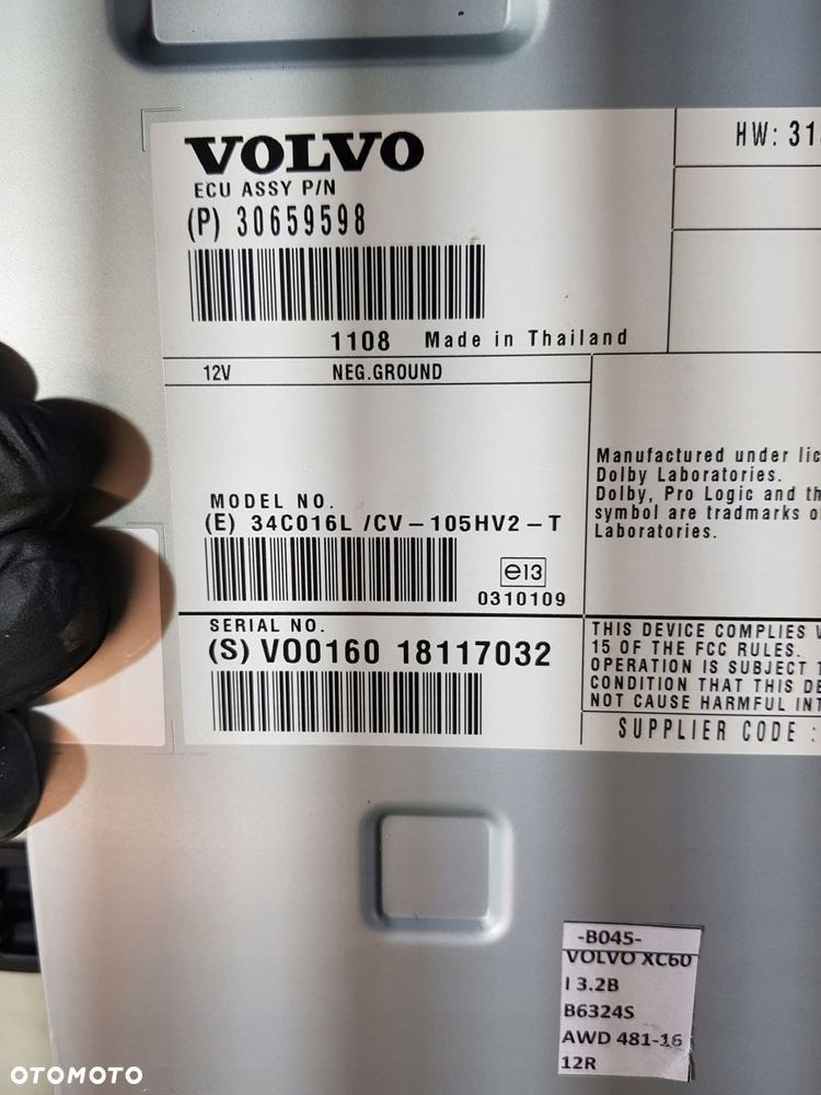 wzmacniacz radia 31324815 volvo xc60 i eu 12r - 10