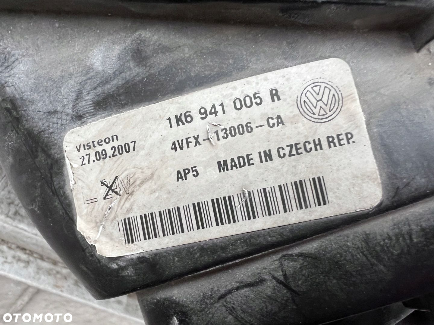 Lampa przednia VW GOLF 5 V LEWA SREBRNA EUROPA ORYGINALNA VISTEON - 3