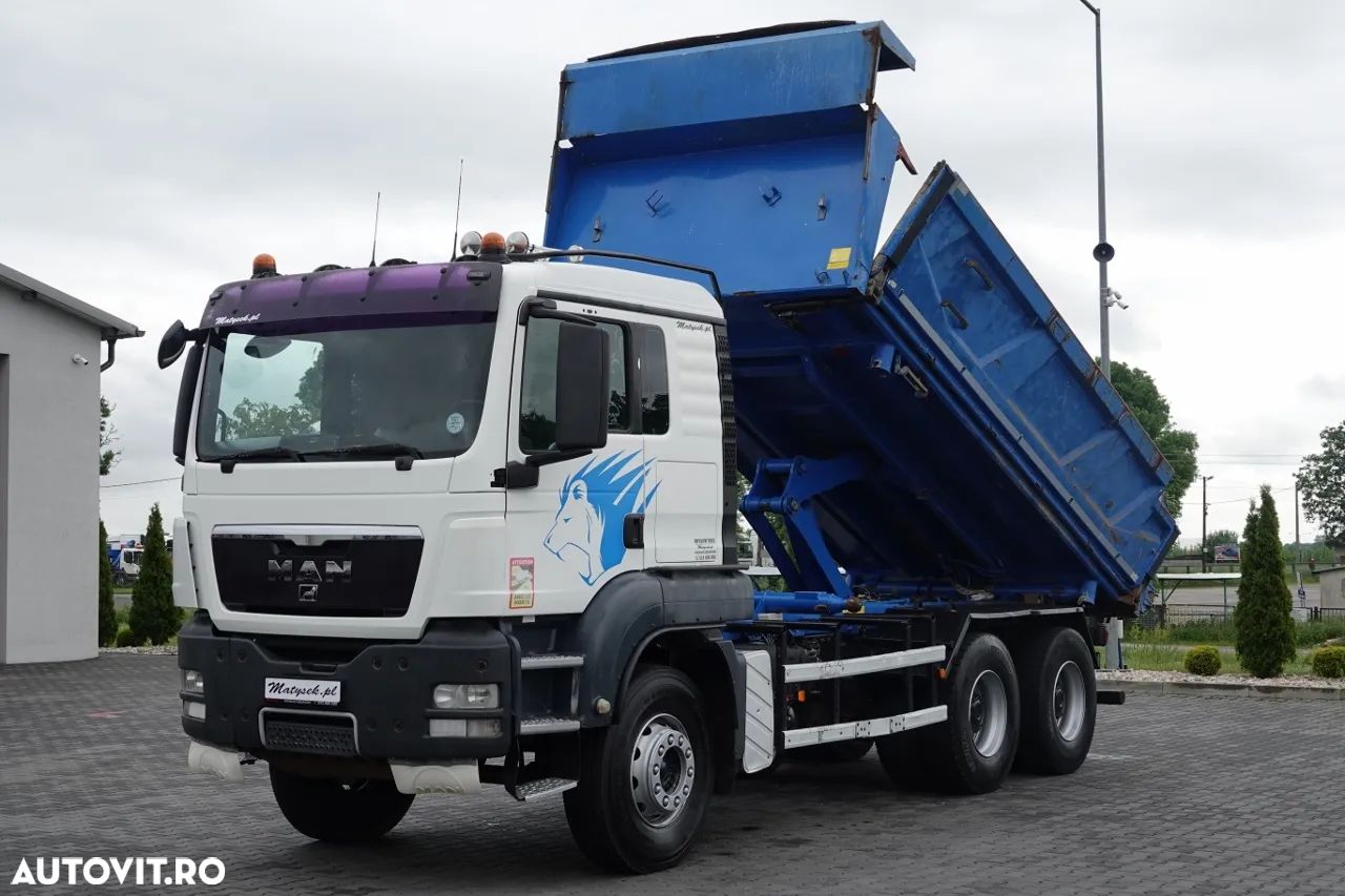 MAN TGS 26.360 / 6x4 / 2 FETE TIPPER / HYDROBRA / BORDMATIC / IMPORTAT - 1