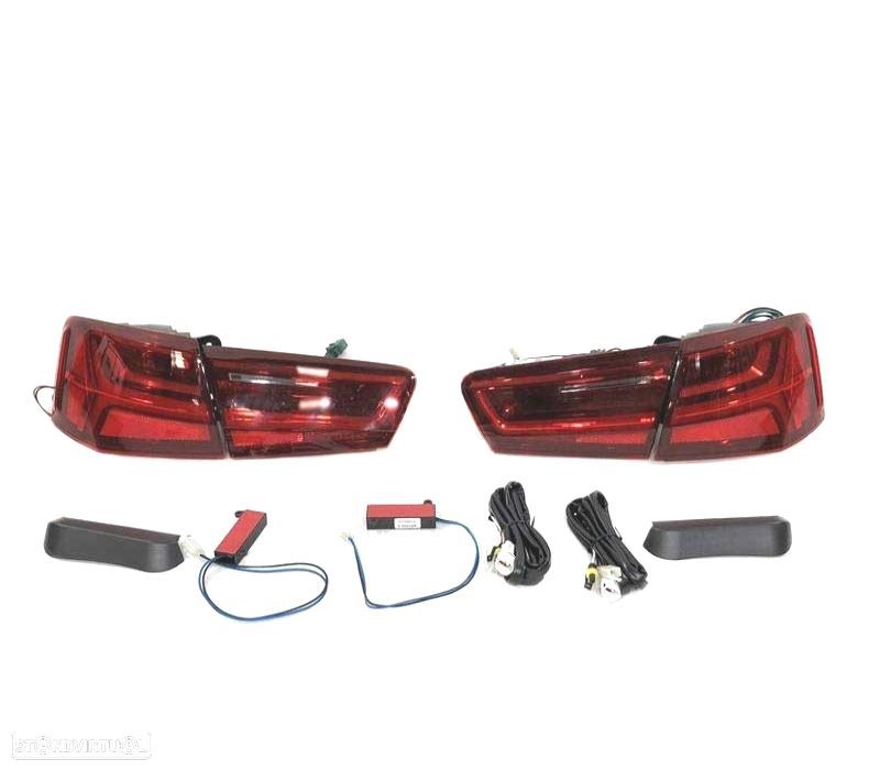 FAROLINS TRASEIROS LED AUDI A6 C7 11-14 VERMELHO - 2