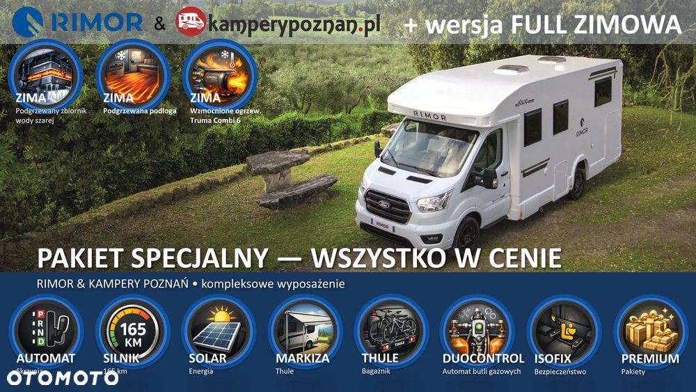 Rimor KILIG 78 PLUS | Nowy, fabrycznie 100% wyposażony | model 2026 | Automat 165 KM, 5 osobowy - 7