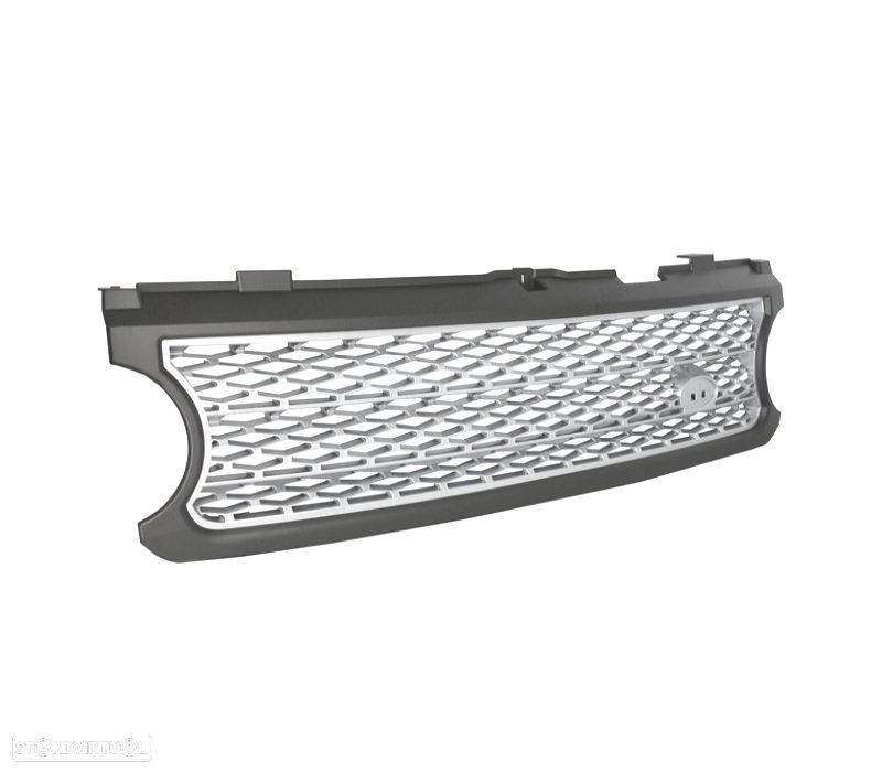 GRELHA FRONTAL RANGE ROVER VOGUE 06-09 LOOK SVA AUTOBIOGRAPHY CROMADA CINZA - 3