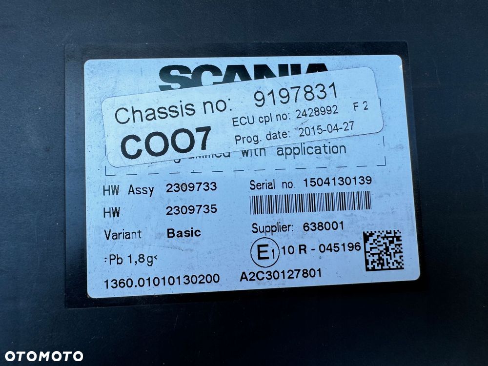 koordynator coo7 c007 scania 2309733 - 2