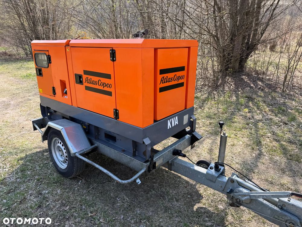 Atlas Copco QAS 40 KW Agregat prądotwórczy Przyczepa do rejestracji. inwerterowy wyciszony! 2014r. JAK NOWY z Norwegii. 5000mtg.Mocny silnik Turbo Kubota 4 cylindry 100km! Dekra aktualna. Opony zero zużycia. Zadbany Agregat. Odpala na Dotyk. Bogata Wersja! Prądnica Najlepsza PARTNER LEROY SOMER. - 10