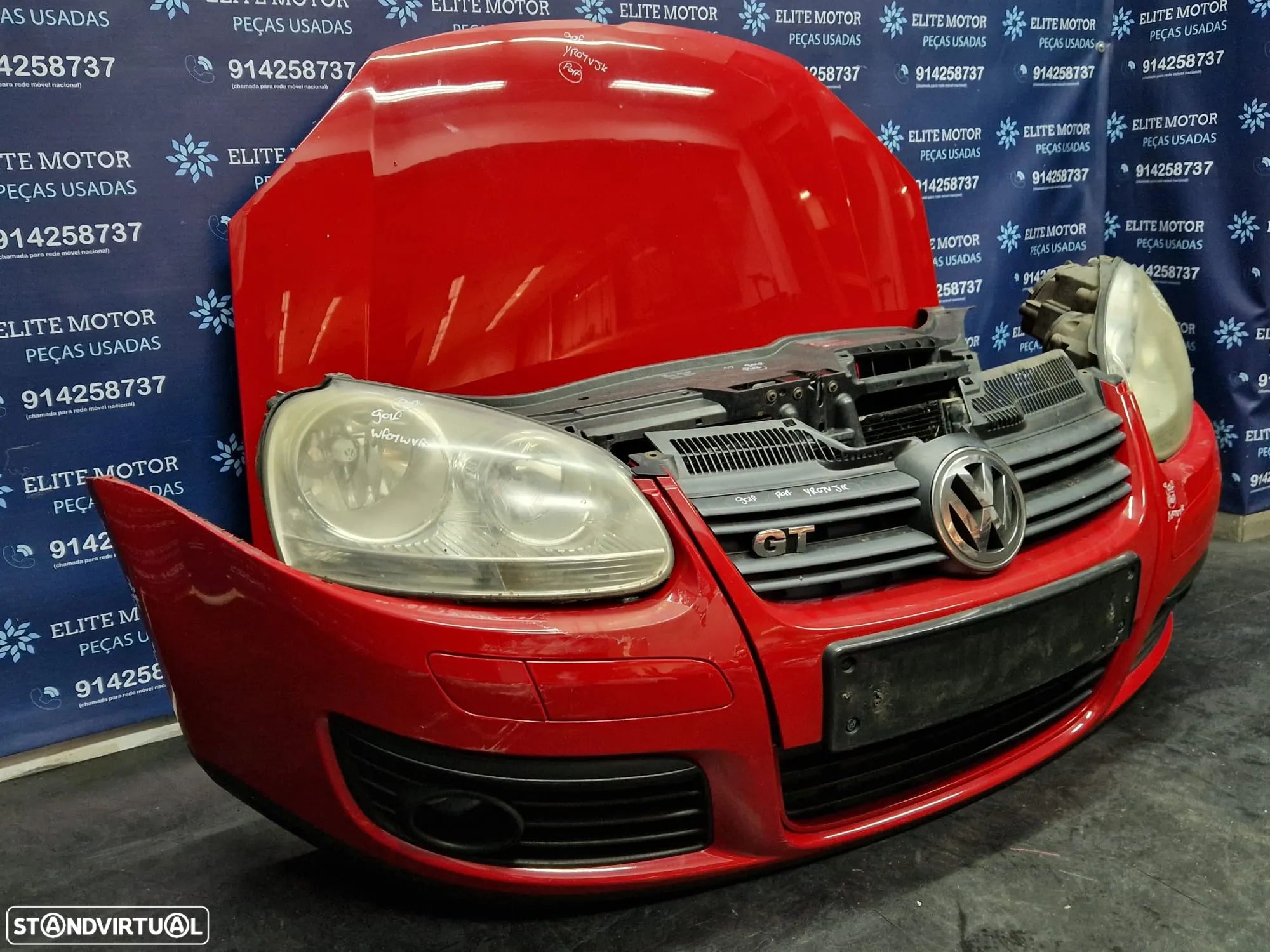 Frente completa usada VW GOLF 5 V GT parachoques oticas guardalamas capot - 1