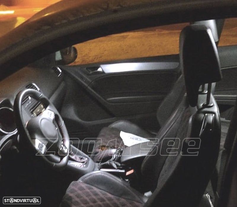 KIT COMPLETO 14 LAMPADAS LED INTERIOR PARA SKODA FABIA 1 MK1 MKI BERLINA SEDAN 99-07 - 5