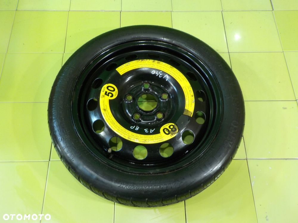 AUDI A3 8P GOLF V GOLF VI kolo dojazdowe 125/70/16 5X112 - 1