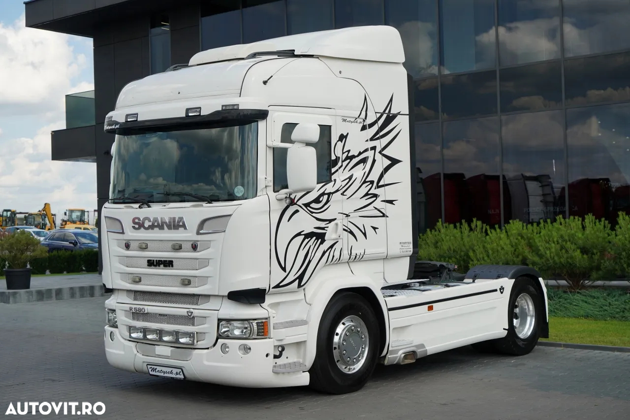 Scania R 580 / V8 / RETARDER / ALL ON PERNE / I-PARK COOL / SKIN / ANVELOPE 100% / DUPĂ CONTRACTUL DE SERVICE GOLDEN - 3