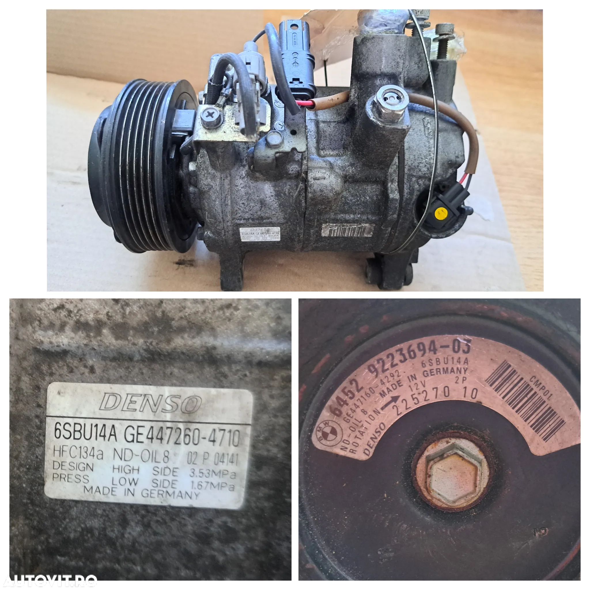 Compresor bmw denso 225270 10 clima Ac aer conditionat climatronic seria E seria F - 3