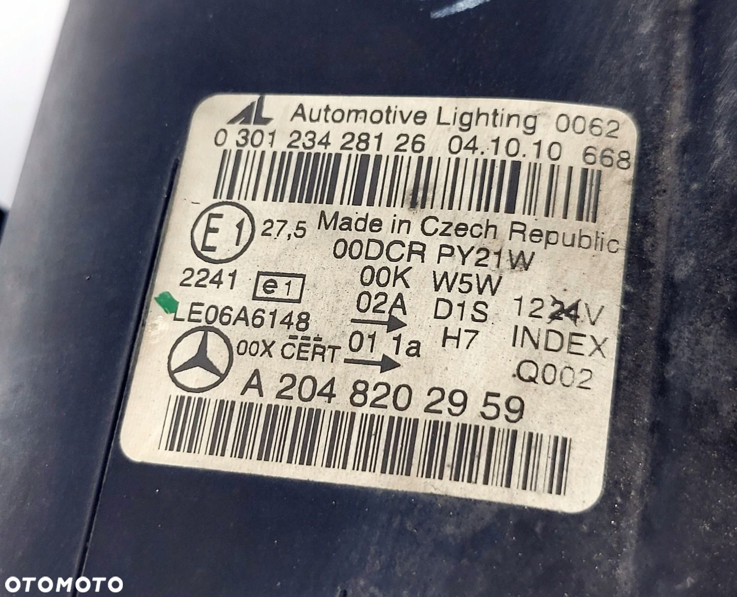 MERCEDES W204 LAMPA PRZEDNIA PRZÓD LEWA BI-XENON SKRĘTNY A2048202959 EU - 7