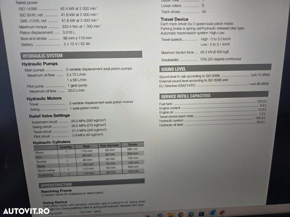 Hitachi ZX85, 2022, 2.491h, 8,6t, CUPLA RAPIDA HIDRAULICA+3 CUPE NOI, LAMA NIVELARE, ad sapare 5m, inst picon, instalatia rotire atasament, senile cauciuc, AC, Camera spate, ridica 4,5t, latime 2,2m, CA NOU, posibilitate leasing 4 ani-PROMOTIE 62.900 EUR+Tva - 24