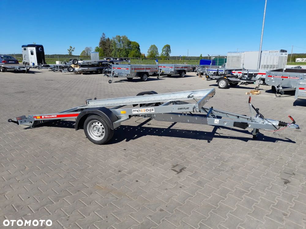 TEMARED DOSTAWA! Przyczepa Laweta Carflat 3518U wym. 352x183cm UCHYLNA! Płaska! Niski kąt najazdu! DMC 1500kg - 16