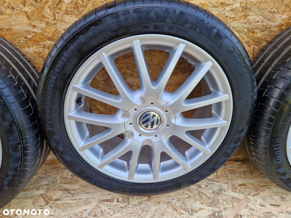 VW FELGI ALUMINIOWE ET54 7Jx17 57,1mm 1K0601025AN OPONY CONTINENTAL 225/45 R17 4,5-5 mm - 3