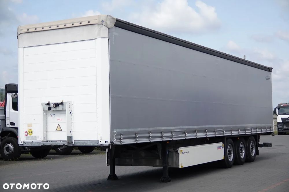 Schmitz Cargobull FIRANKA / STANDARD / OŚ PODNOSZONA / KOSZ NA PALETY - 1