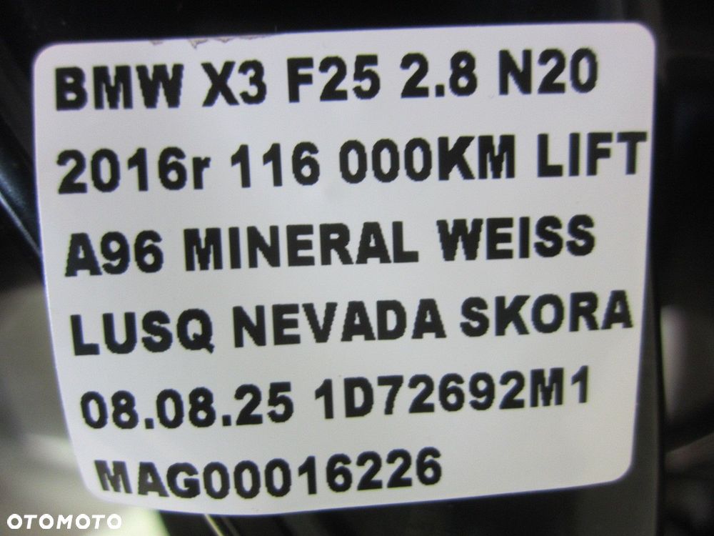 BMW X3 F25 X4 F26 FELGI ALUMINIOWE 19 ORYGINAŁ 36116862890 6862890 R19 608 - 16