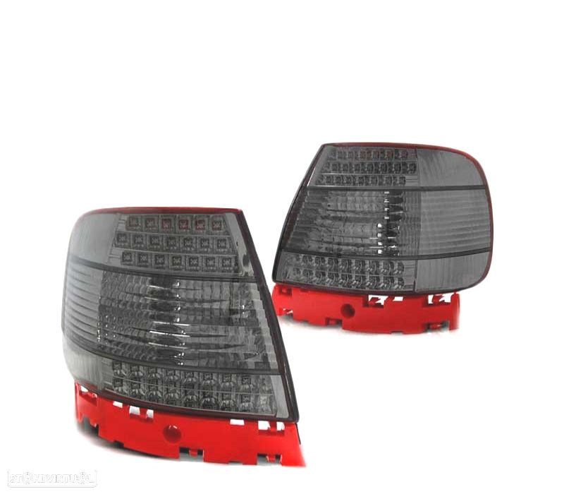 FAROLINS TRASEIROS LED AUDI A4 94-00 FUMADOS ESCURECIDOS - 2