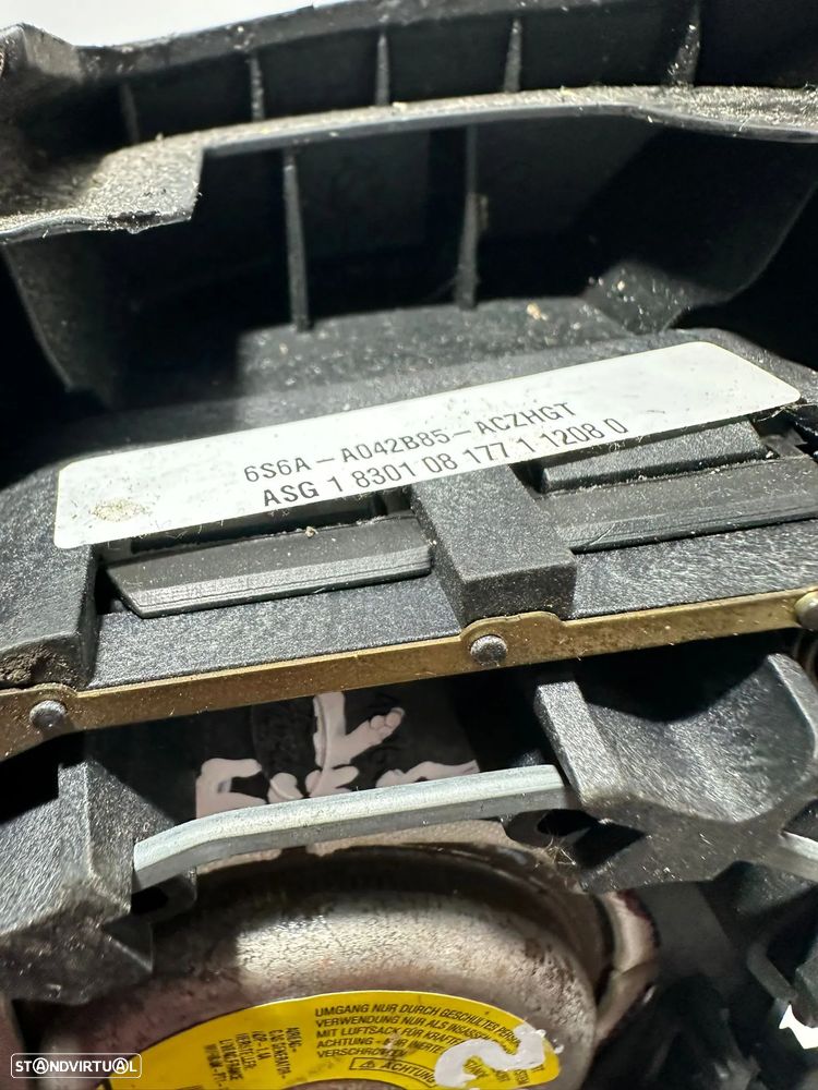 .Airbag Volante Guiador Original Ford Fiesta 5 MK5 6S6AA042B85ACZHGT 2001 - 2008 - 8