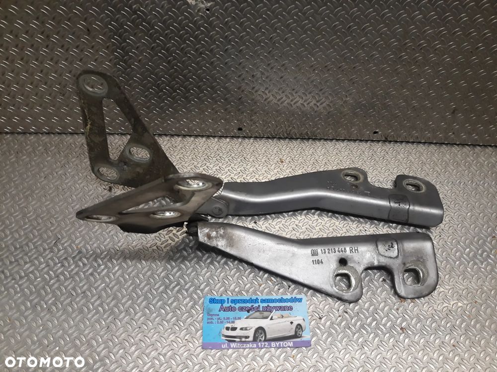 ZAWIASY MASKI OPEL ASTRA H III GTC 13213448RH  13213447RH (KOMPLET)