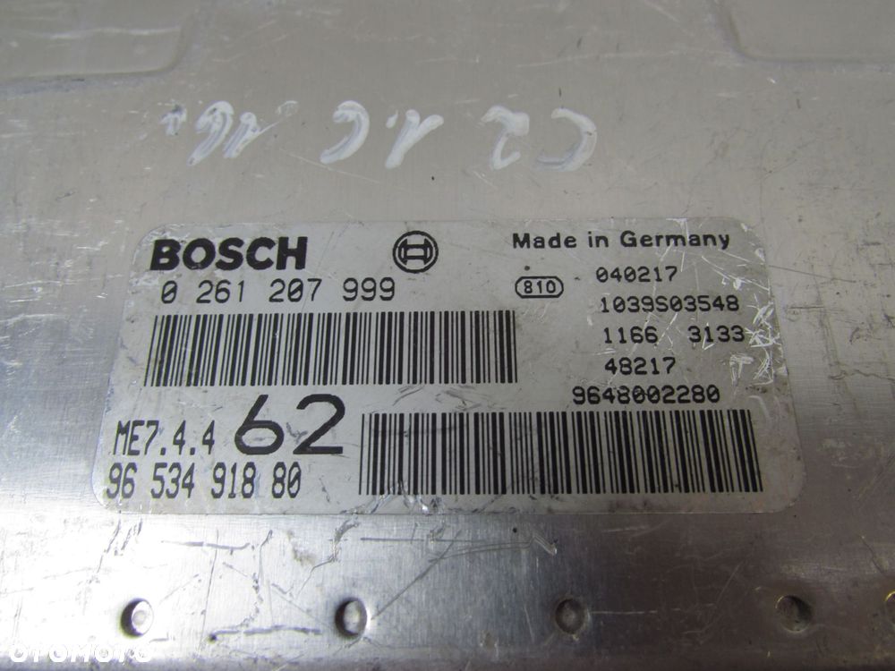 PEUGEOT CITROEN 1.6 VTI KOMPUTER STEROWNIK SILNIKA 9653491880 0261207999 - 7