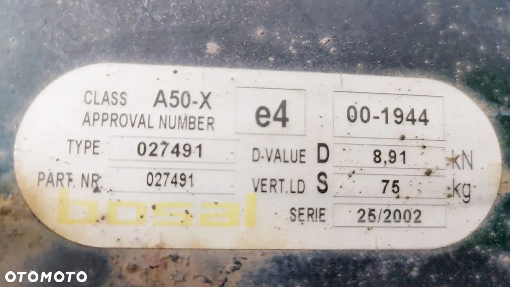 Belka Tył Hak Holowniczy Volkswagen Bora Golf IV Audi A3 8L Bosal 027491 - Gwarancja Wysyłka - 2