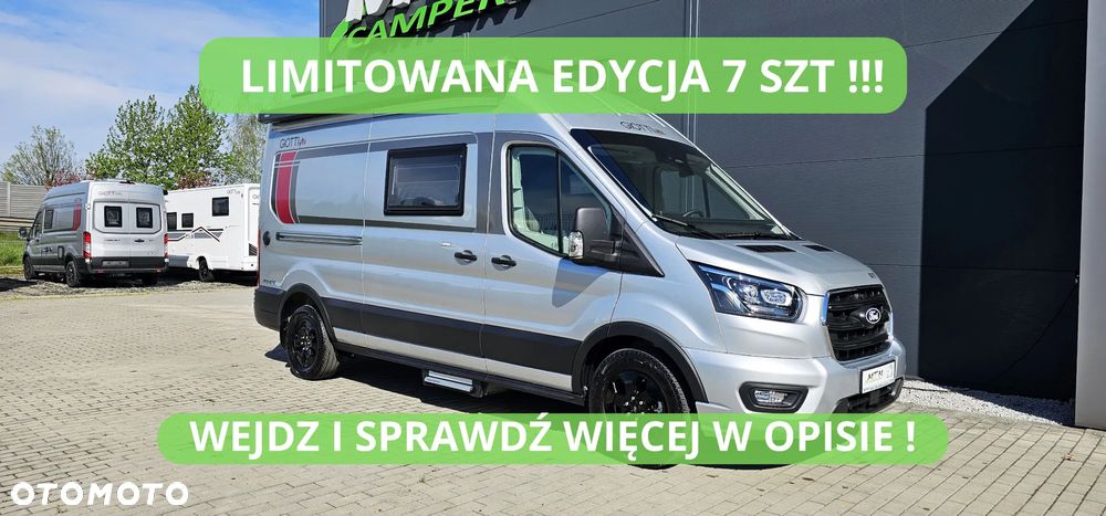 Giottiline LIMITOWANY GIOTTIVAN 60FT RAPIDO gr. SOLARY 300W / LIFEPO4 150AH / HAK / PLATFORMA NA ROWERY / WENTYLATOR DACHOWY FORD TRANSIT - 1