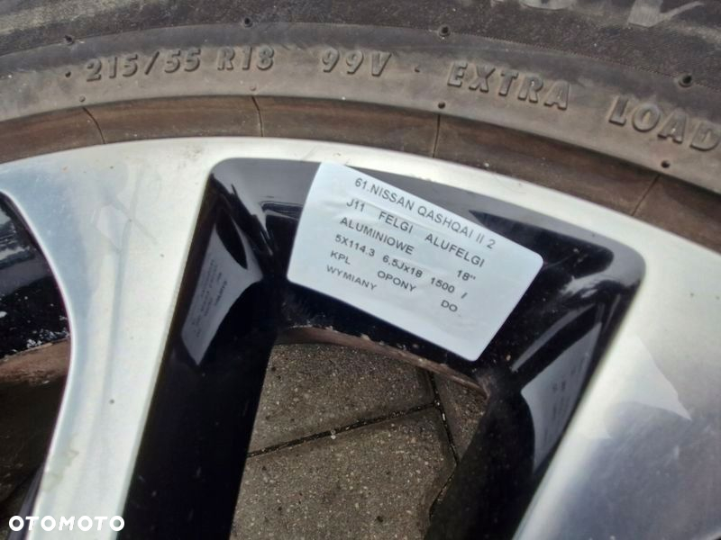 NISSAN QASHQAI 2 II J11 FELGI ALUMINIOWE ALUFELGI 18 CALI 5x114.3 6,5Jx18 - 4