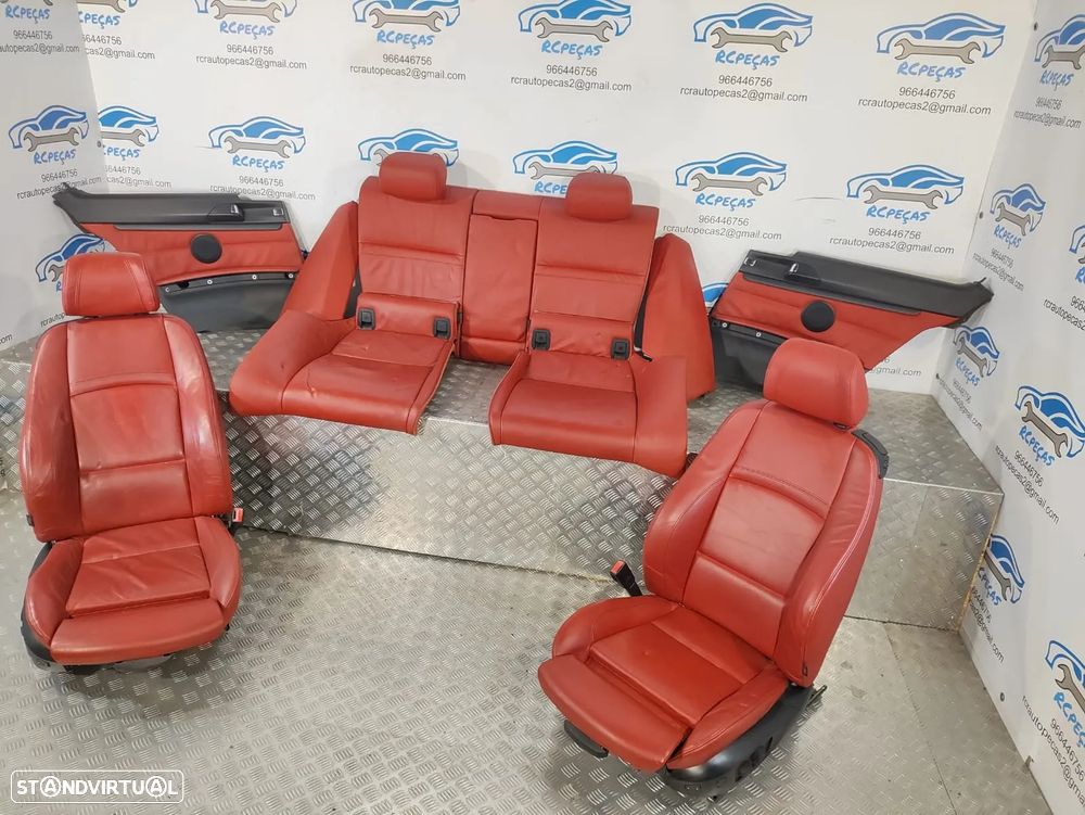.BANCOS EM PELE BMW SERIE 3 E92 COUPÉ PACK M ELÉTRICOS COM MEMÓRIA AIRBAGS QUARTELAS TRASEIRAS ORIGINAIS - 2