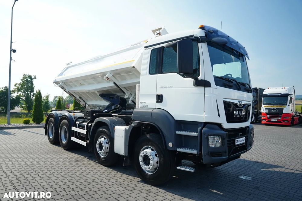 MAN TGS 35.420 / 8X4 / BASCULATOR 2 LATURĂ / MEILLER KIPPER / HYDROBRA / AUTOMAT / EURO 6 - 11