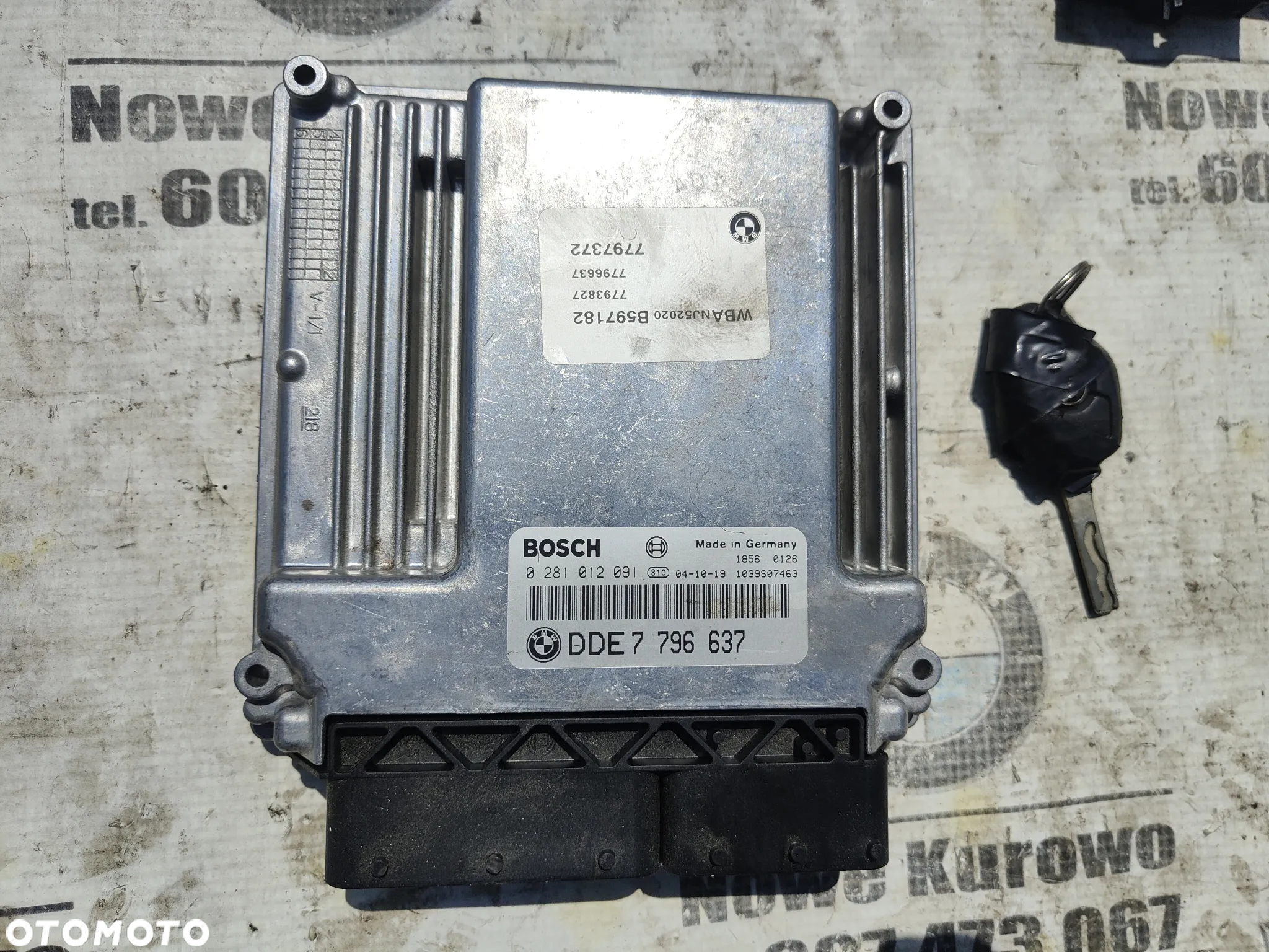 BMW E60 E61 3.0d 2.5d Komputer silnika Zestaw startowy 7796637 - 3