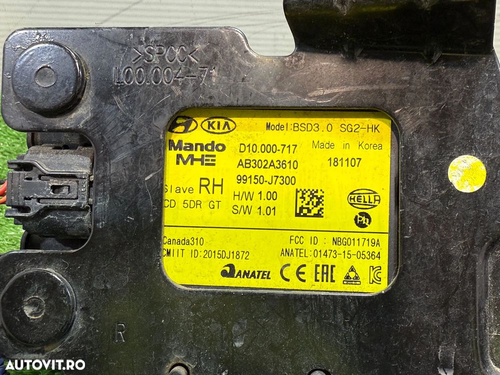 SENSOR BANDA SPATE DREAPTA / STANGA  KIA CEED 3 GT-LI 1.4 BENZINA 2019 COD OEM 99150-J7300 99140-J7300 2018-2021 - 8