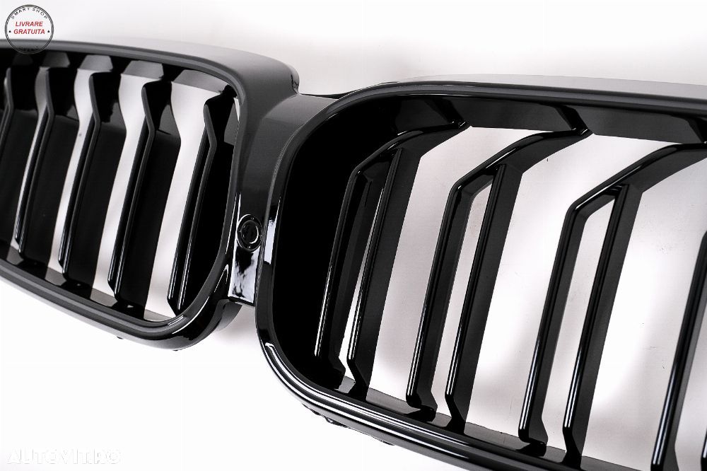 Grile Centrale cu LED BMW Seria 5 G30 G31 (2017-2019) Negru Lucios- livrare gratuita - 4