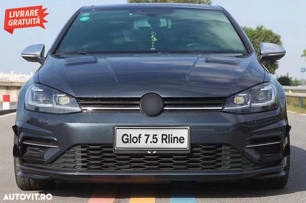 Ornamente bara fata flapsuri VW Golf 7.5 R Hatchback (2017-2020) Negru - 8