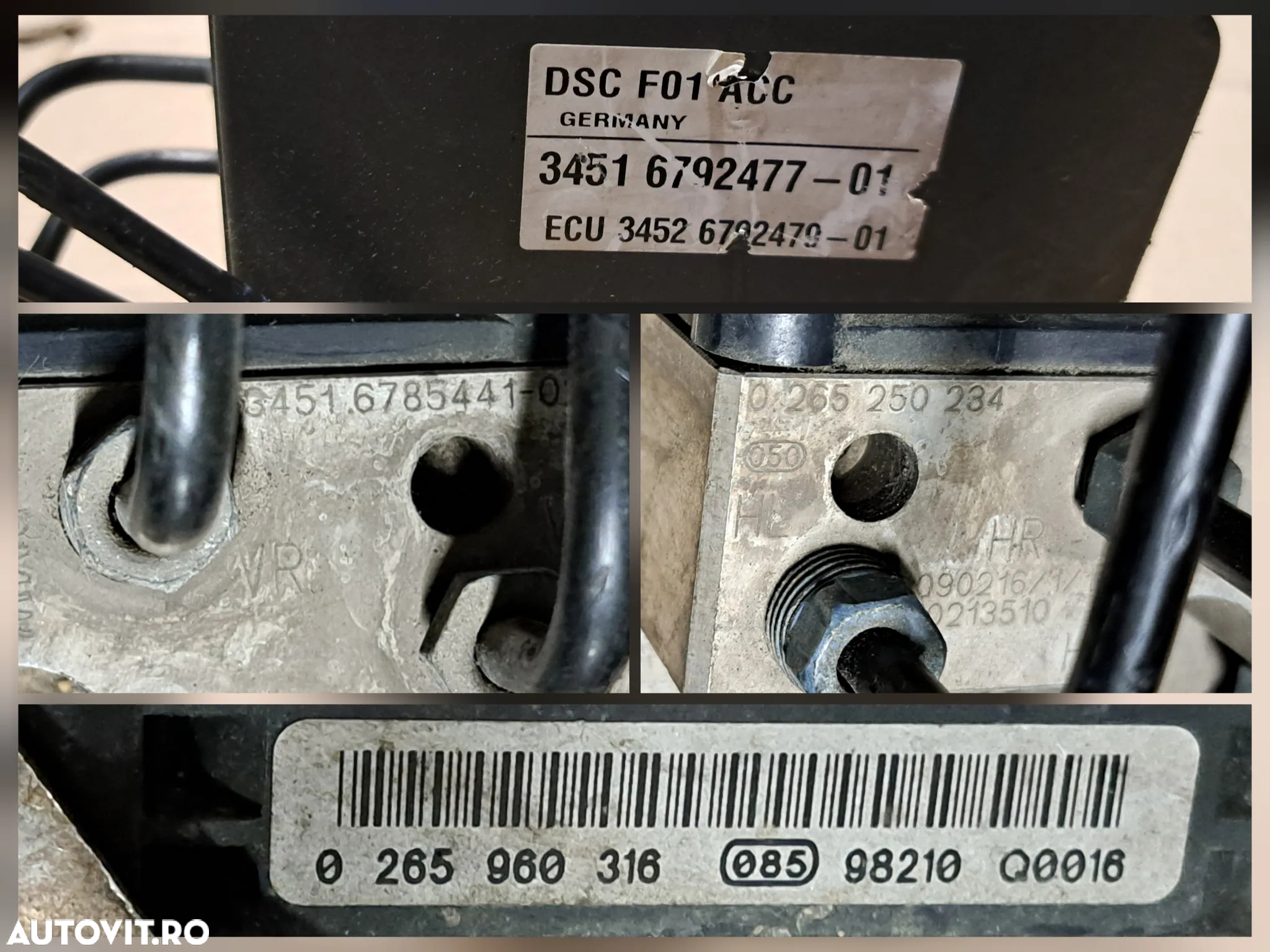Modul unitate pompa ABS DSC ACC originala BMW F07GT F01 F02 - 2
