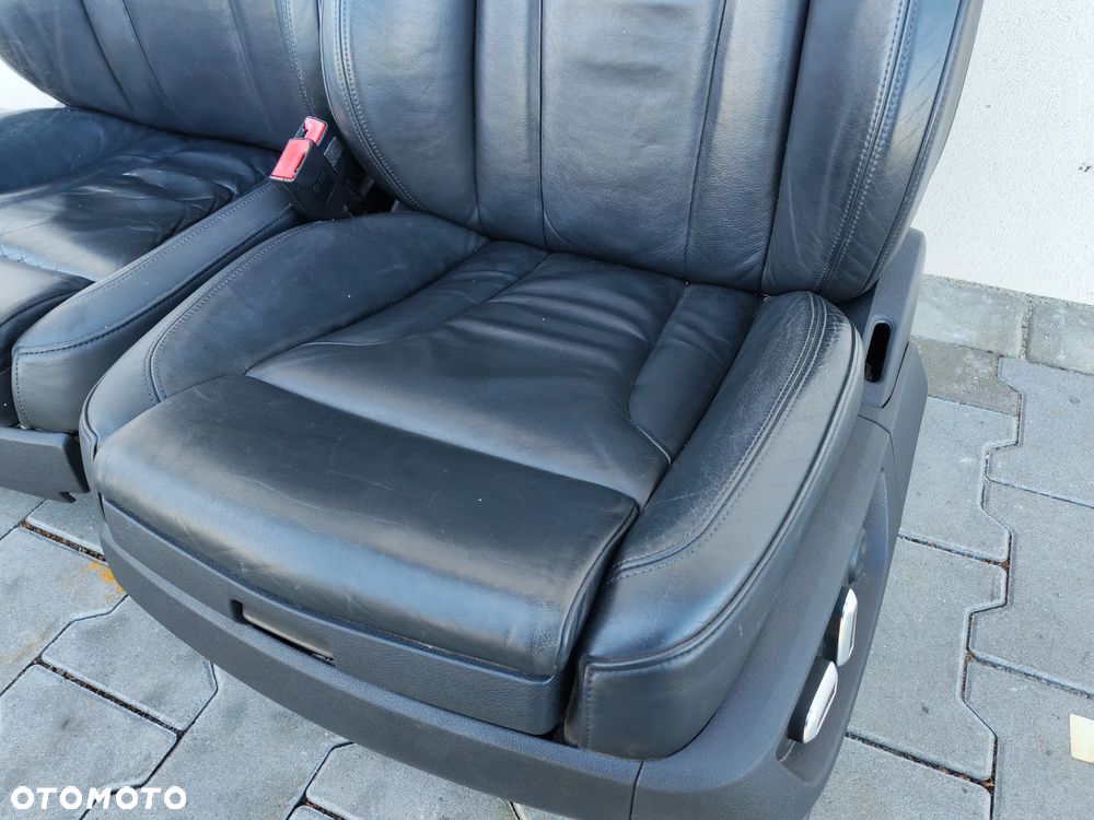 AUDI Q7 4L LIFT 09-15R FOTEL FOTELE S-LINE PRZOD CZARNY SKORA - 8