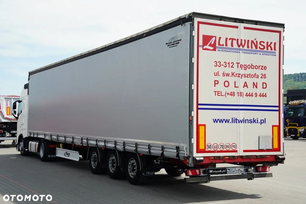 Volvo FH 460 / ZESTAW / KLIMA POSTOJOWA / MEGA / LOW DECK / + FLIEGL / FIRANKA MEGA / MULDA DO STALI - 7 M / DACH PODNOSZONY / LOW DECK - 4