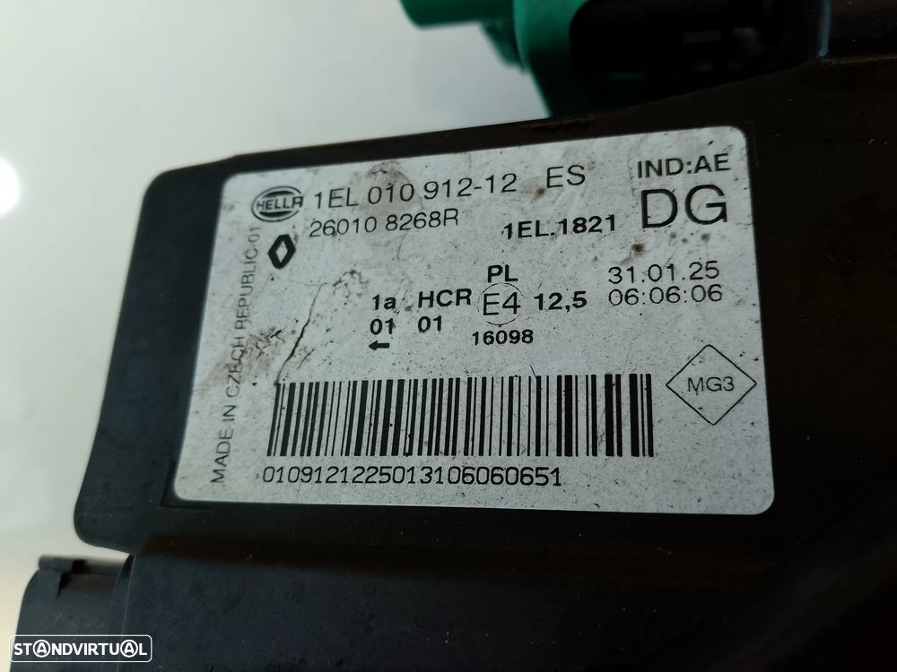 FAROL DIREITO RENAULT ZOE / 260108268R / APOIO PARTIDO - 2