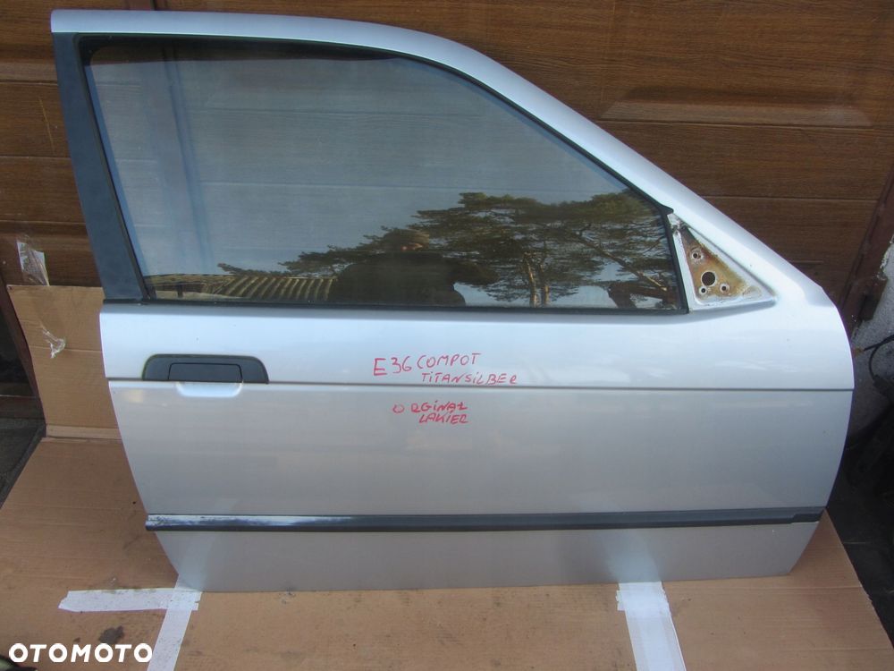 bmw 3 e36 compact drzwi prawe titansilber oryginał lakier - 1