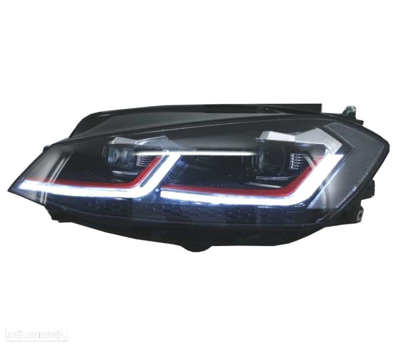 FARÓIS VOLKSWAGEN VW GOLF 7.5 17-19 FULL LED DINÂMICOS LOOK GTI - 5