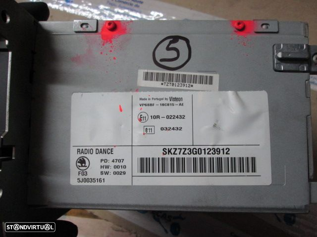 Radios VP6SBF18C814AE SKODA FABIA 2006 VISTEON DANCE - 3